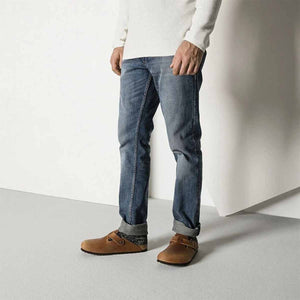 Birkenstock Cotton Slub M Black Gray גרבי בירקנשטוק