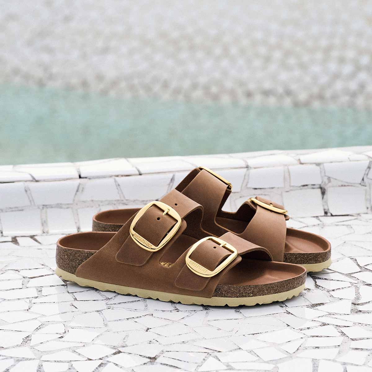 Birkenstock Arizona Antik Brown Big Buckel Cognac בירקנשטוק כפכפי אריזונה לנשים