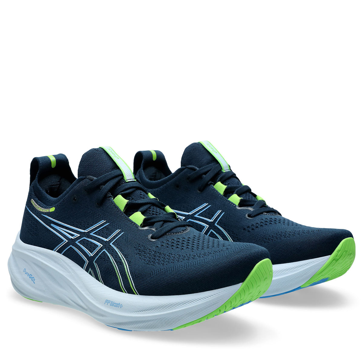 Asics Gel Nimbus 26 Men Blue Lime ג'ל נימבוס 26 לגברים