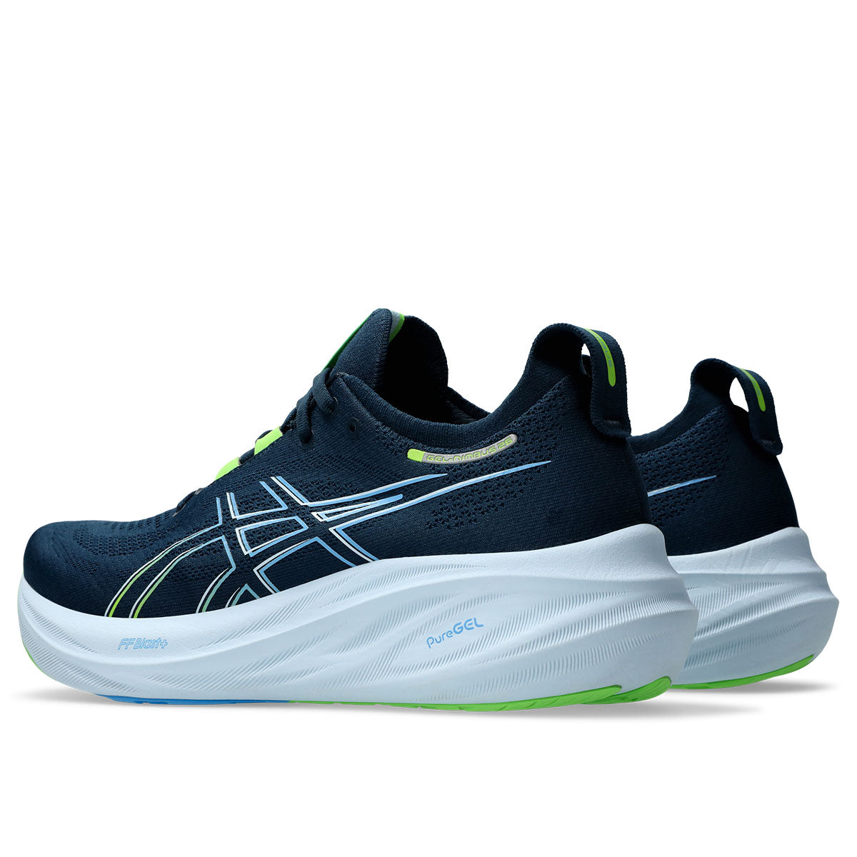 Asics Gel Nimbus 26 Men Blue Lime ג'ל נימבוס 26 לגברים