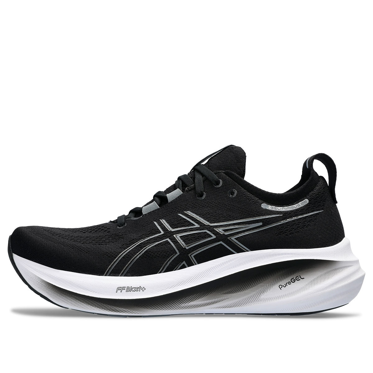 Asics Gel Nimbus 26 Men 2E Black Grey ג'ל נימבוס  26 לגברים רחבות
