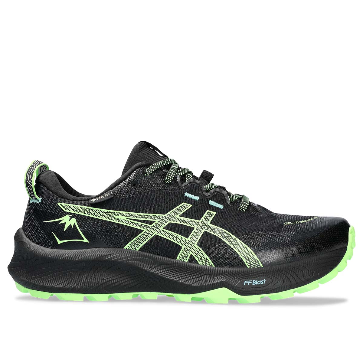 Asics Gel Trabuco 12 GTX Men Black Illuminate Green נעלי ריצה ג'ל טרבוקו 12 לגברים