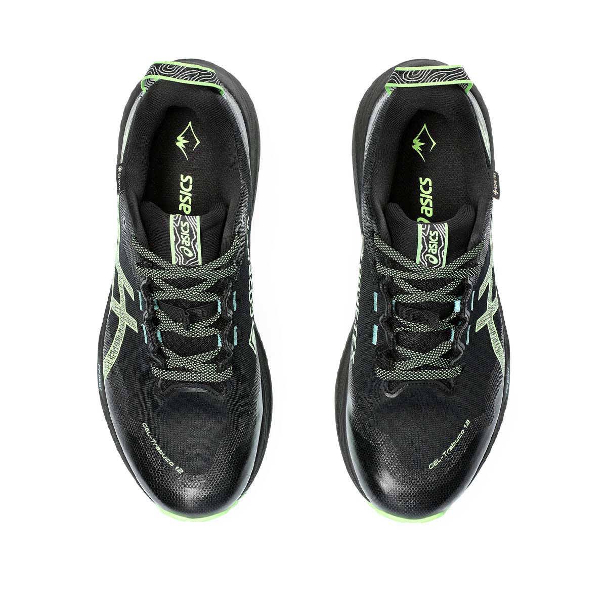 Asics Gel Trabuco 12 GTX Men Black Illuminate Green נעלי ריצה ג'ל טרבוקו 12 לגברים