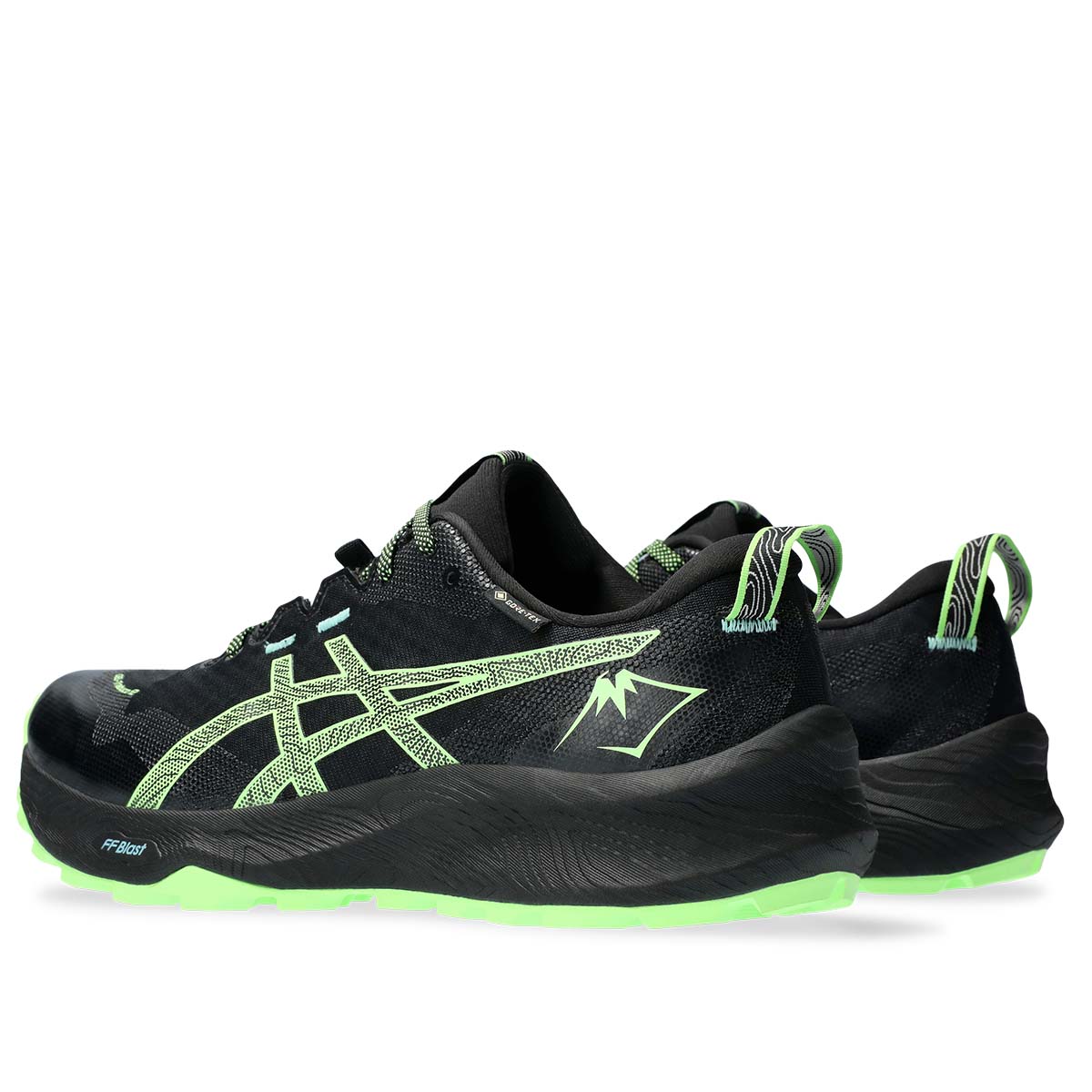 Asics Gel Trabuco 12 GTX Men Black Illuminate Green נעלי ריצה ג'ל טרבוקו 12 לגברים