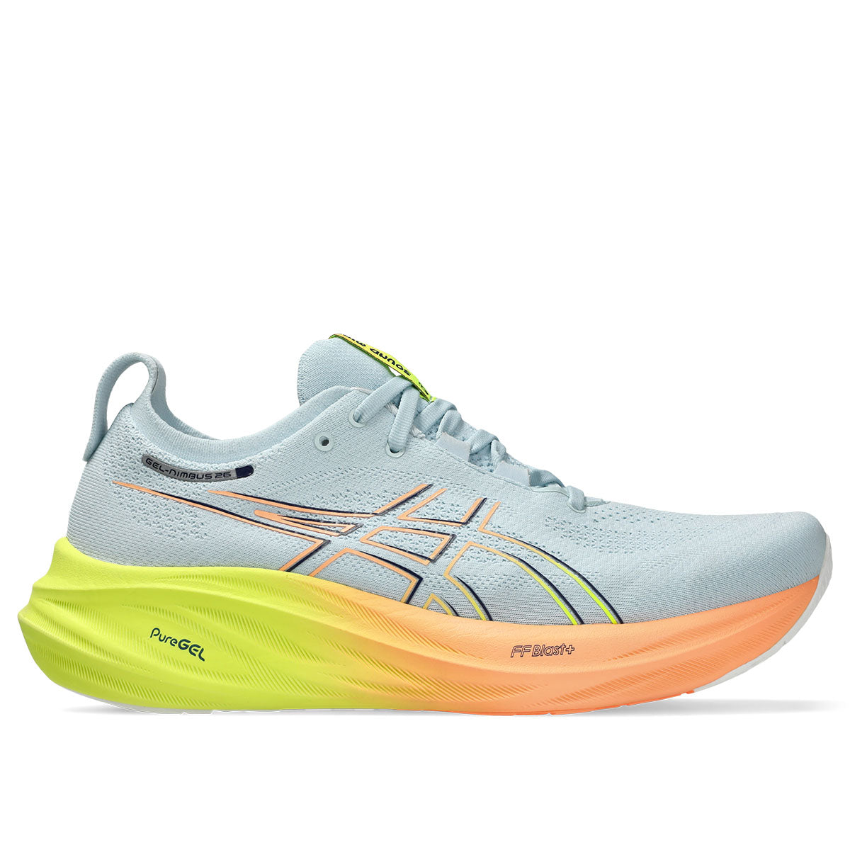 Asics Gel Nimbus 26 Paris Men Cool Grey Safety Yellow ג'ל נימבוס 26 פריז לגברים