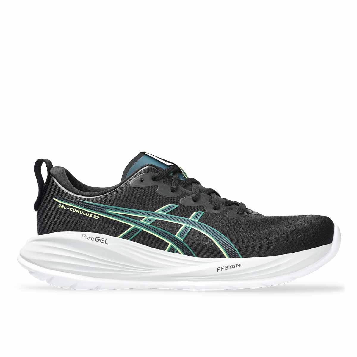 Asics Gel Cumulus 27 Men Black Lucid Yellow נעלי ריצה קומולוס 27 לגברים