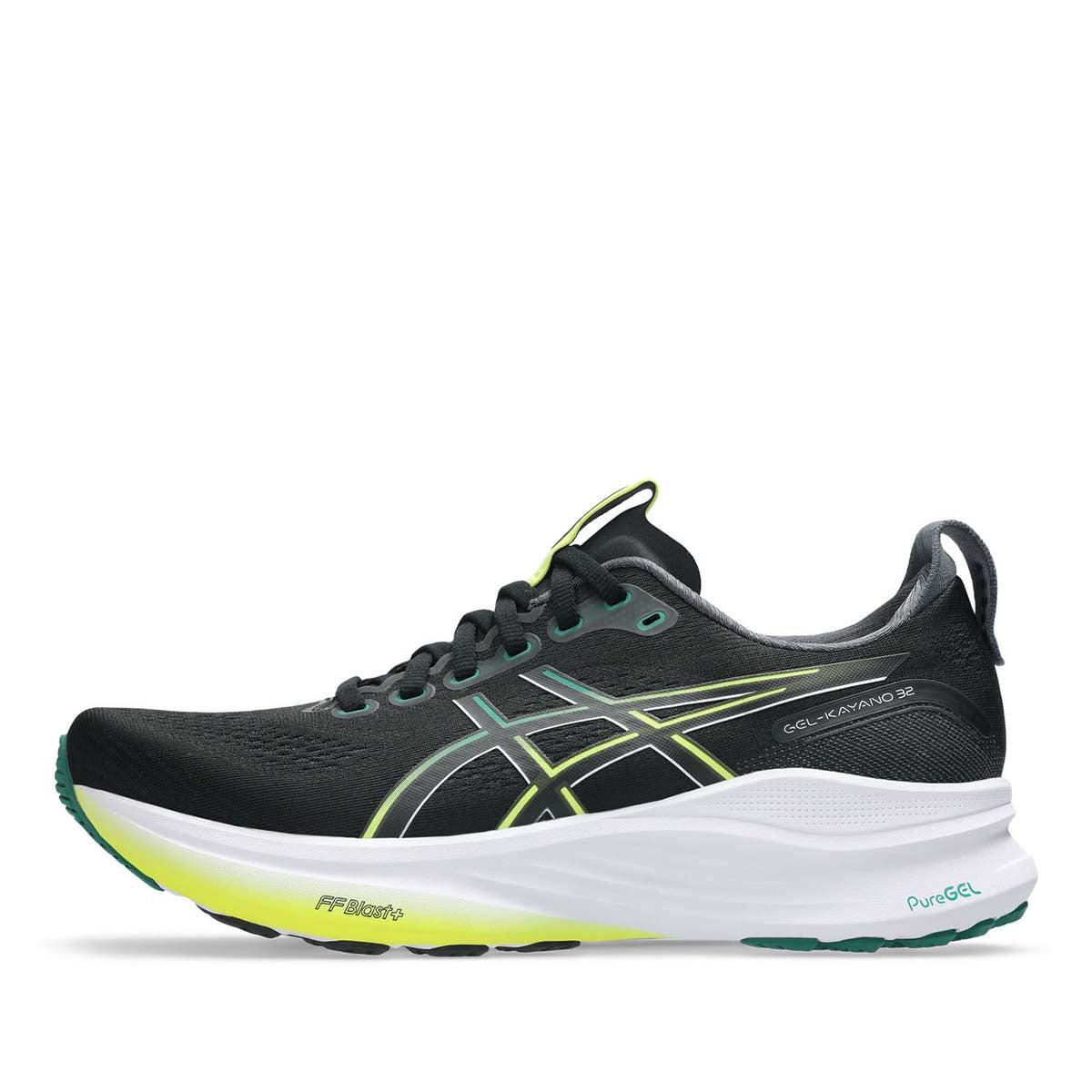 Asics Gel Kayano 32 Men Black Jasper Green נעלי ריצה ג`ל קיאנו 32 לגברים