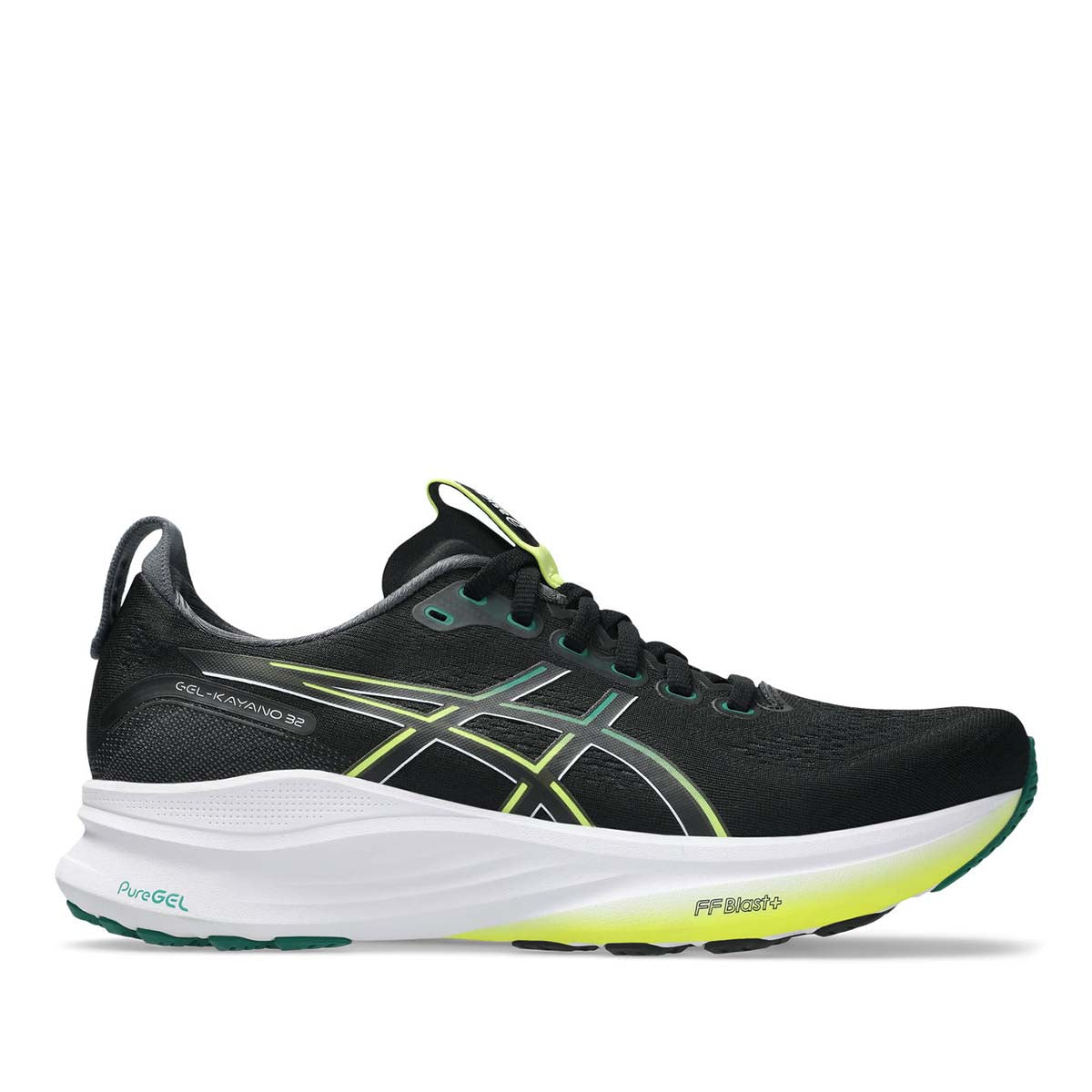 Asics Gel Kayano 32 Men Black Jasper Green נעלי ריצה ג`ל קיאנו 32 לגברים