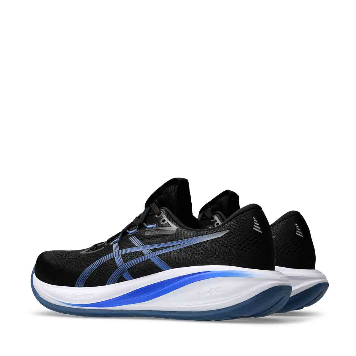 Asics Gel Cumulus 28 Men Black Neon Blue נעלי ריצה ג'ל קומולוס 28 לגברים