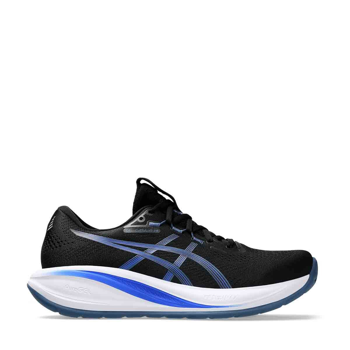 Asics Gel Cumulus 28 Men Black Neon Blue נעלי ריצה ג'ל קומולוס 28 לגברים
