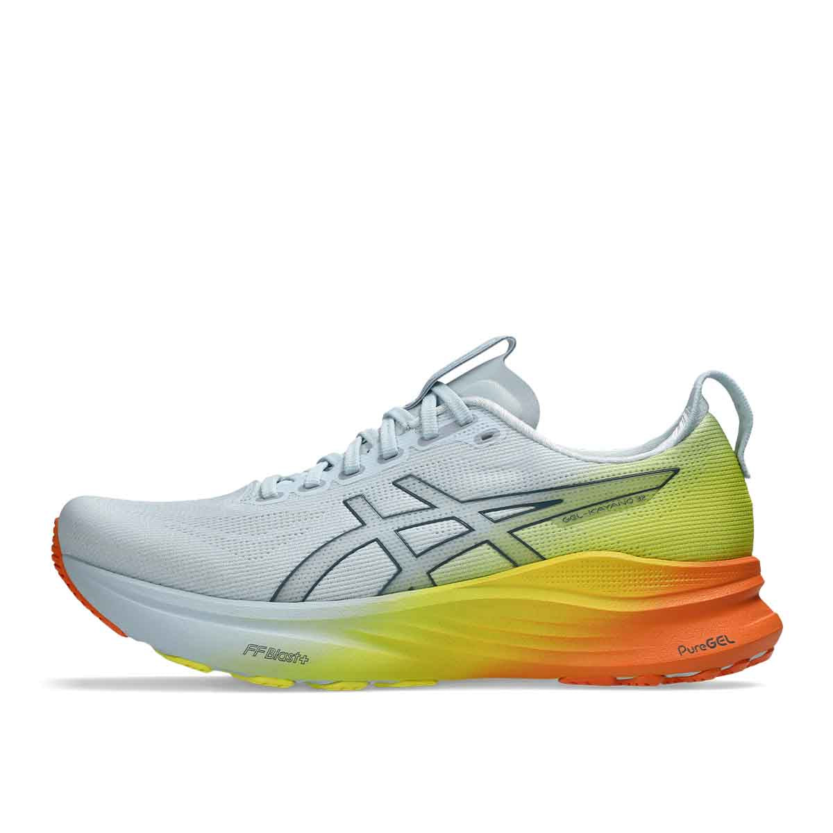 Asics Gel Kayano 32 Sunny Sizzle Men Sky Lemon Spark נעלי ריצה ג`ל קיאנו 32 לגברים
