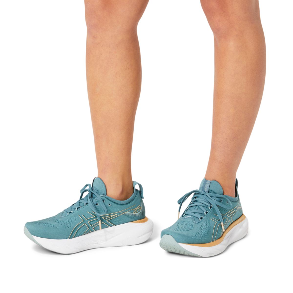 Asics Gel Nimbus 25 Women Foggy Teal Champagne ג'ל נימבוס 25 נשים