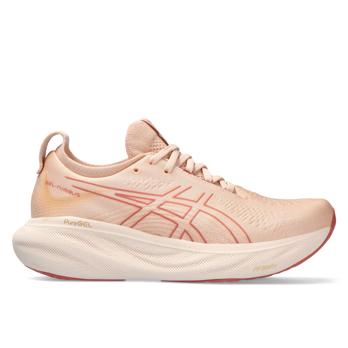 Asics Gel Nimbus 25 Women Pale Apricot Light Garnet ג'ל נימבוס 25 נשים