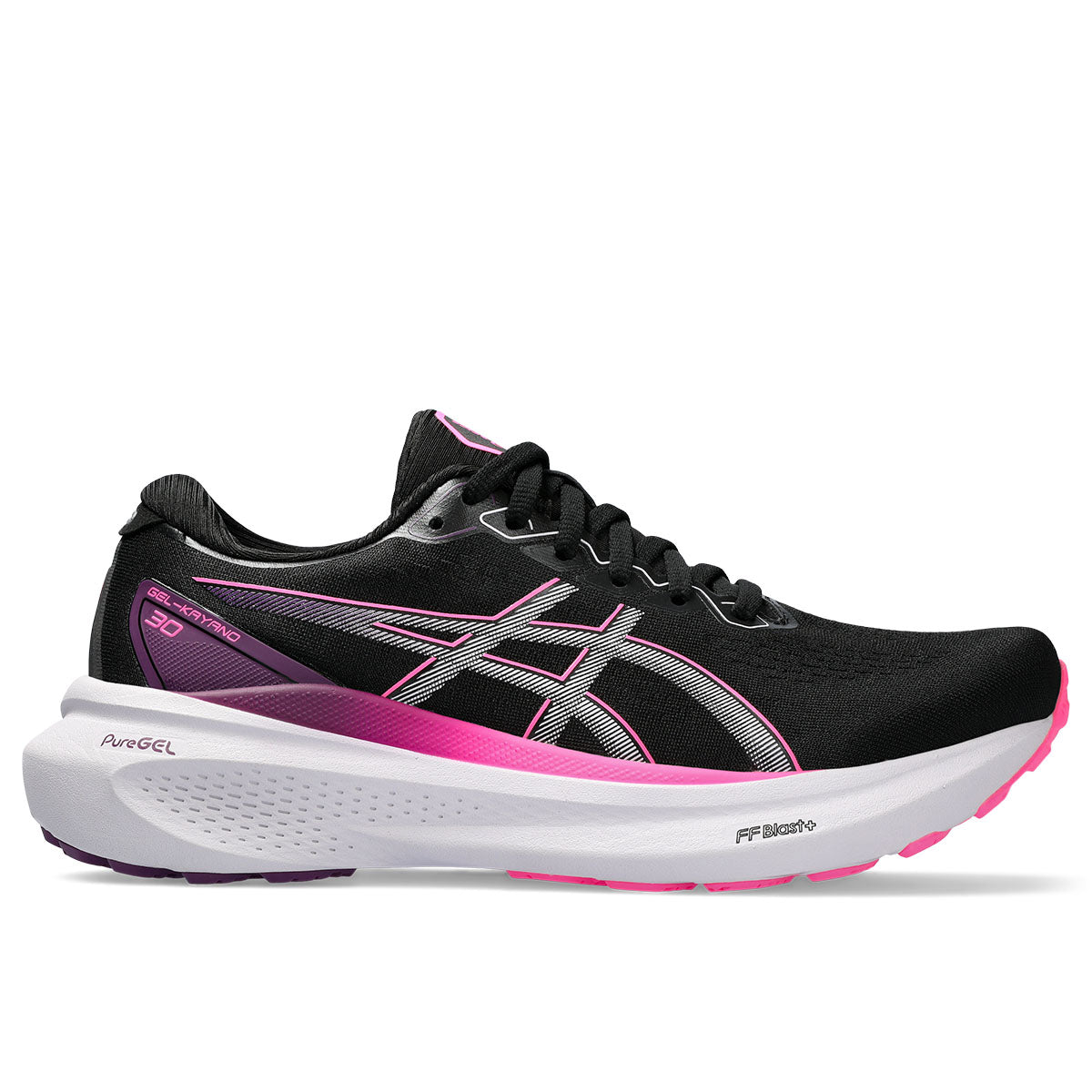 Asics Gel Kayano 30 Women Black Lilac Hint נעלי אסיקס קיאנו 30 לנשים