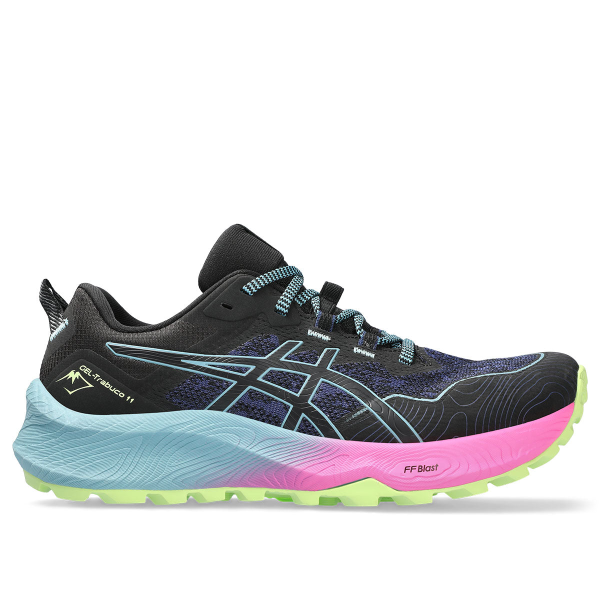 Asics Gel Trabuco 11 Women Black Gris Blue נעלי ג'ל טרבוקו 11 לנשים