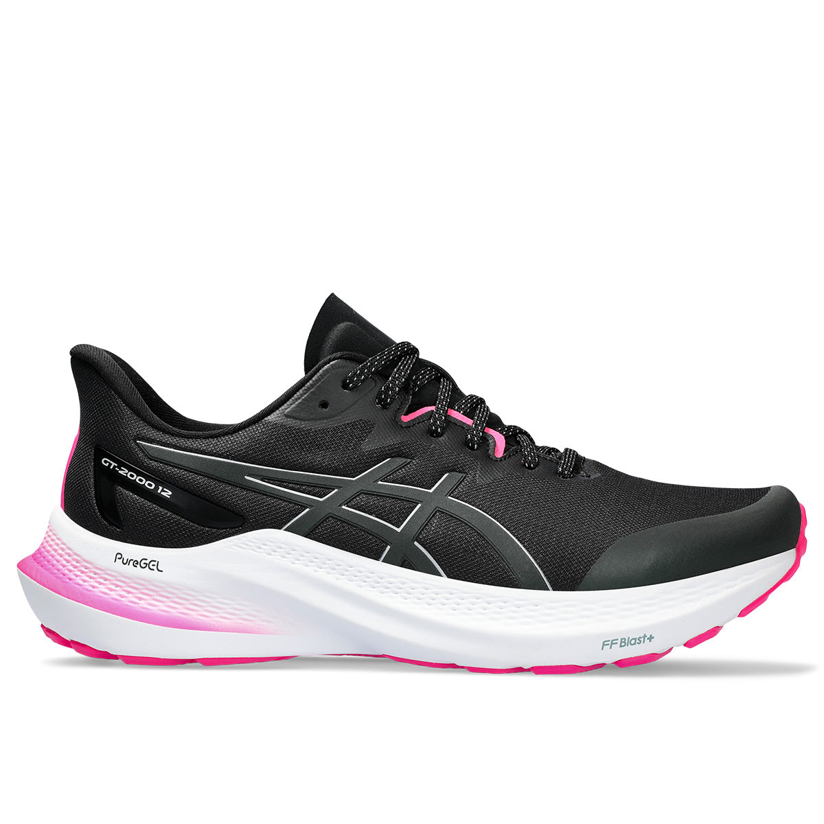 Asics GT 2000 12 Lite Show Women Black Silver נעלי אסיקס ג'י טי לנשים