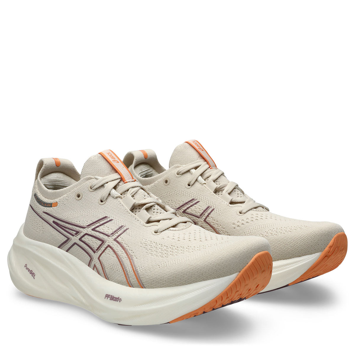 Asics Gel Nimbus 26 Women Oatmeal Faded Orange ג'ל נימבוס 26 לנשים