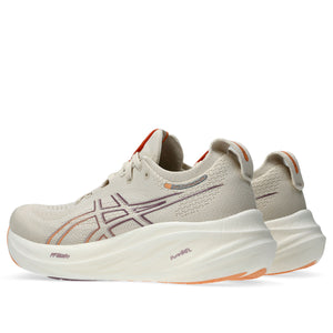 Asics Gel Nimbus 26 Women Oatmeal Faded Orange ג'ל נימבוס 26 לנשים