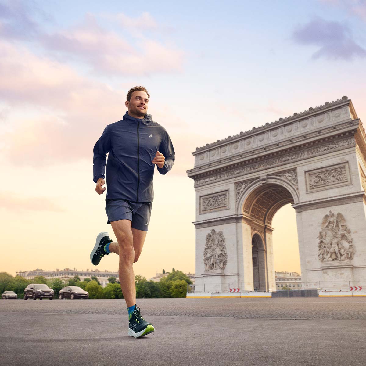 Asics Gel Nimbus 26 Men Blue Lime ג'ל נימבוס 26 לגברים