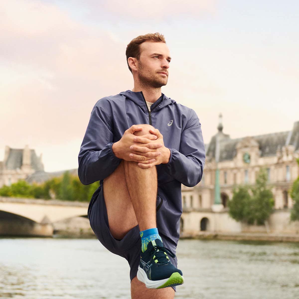 Asics Gel Nimbus 26 Men Blue Lime ג'ל נימבוס 26 לגברים