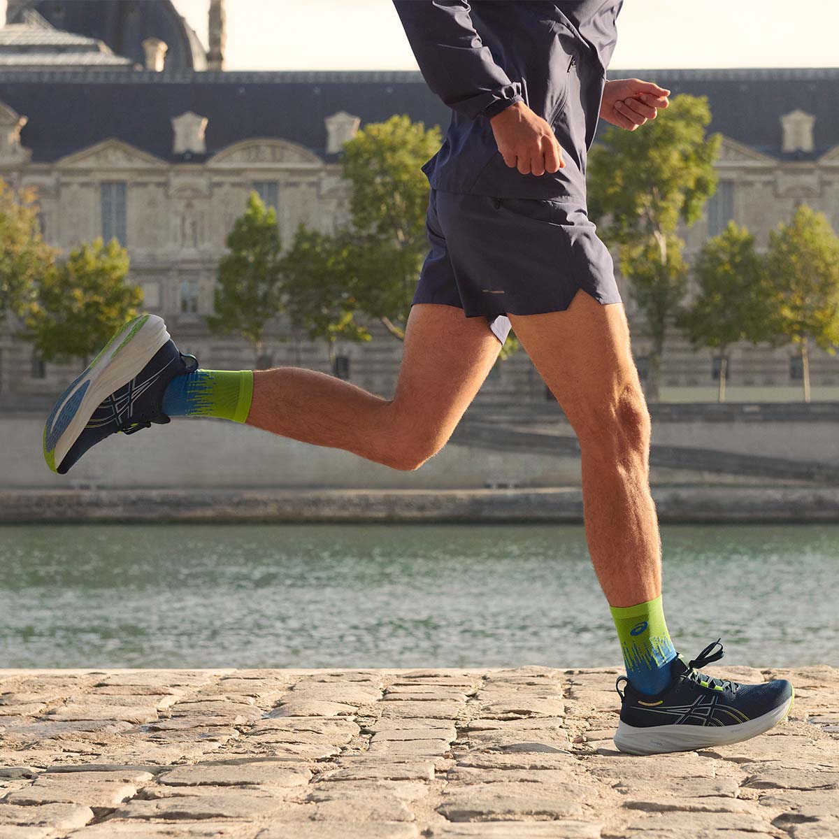 Asics Gel Nimbus 26 Men Blue Lime ג'ל נימבוס 26 לגברים