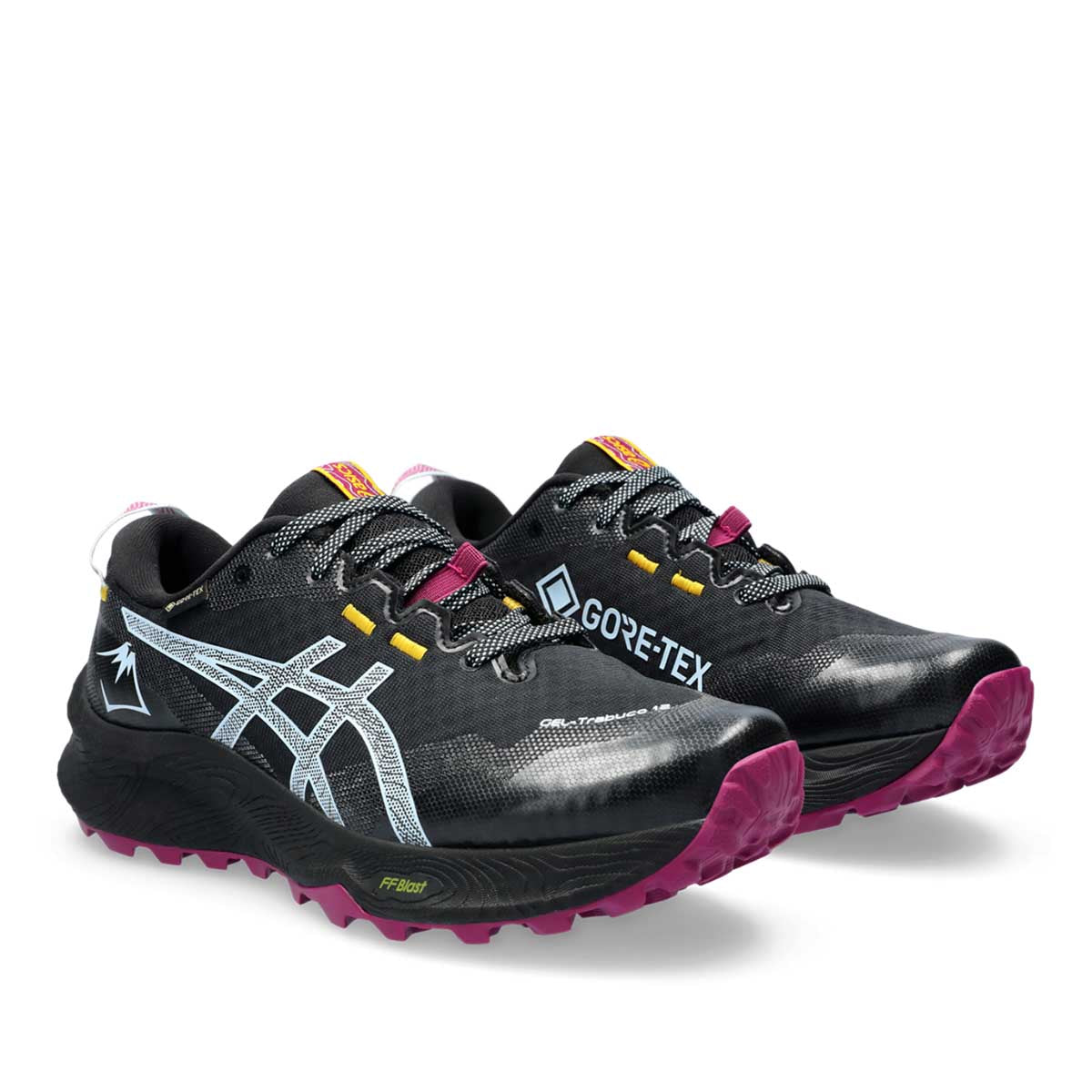 Asics Gel Trabuco 12 GTX Women Black Light Blue נעלי ריצה ג'ל טרבוקו 12 לנשים