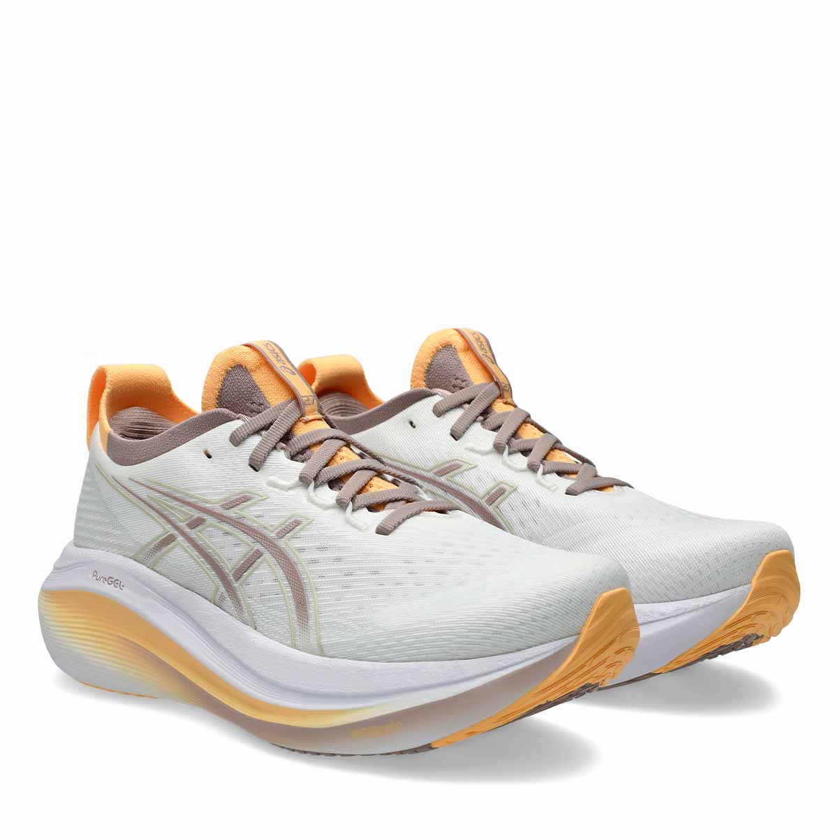 Asics Gel Nimbus 27 Women White Fawn נעלי ריצה ג`ל נימבוס 27 לנשים