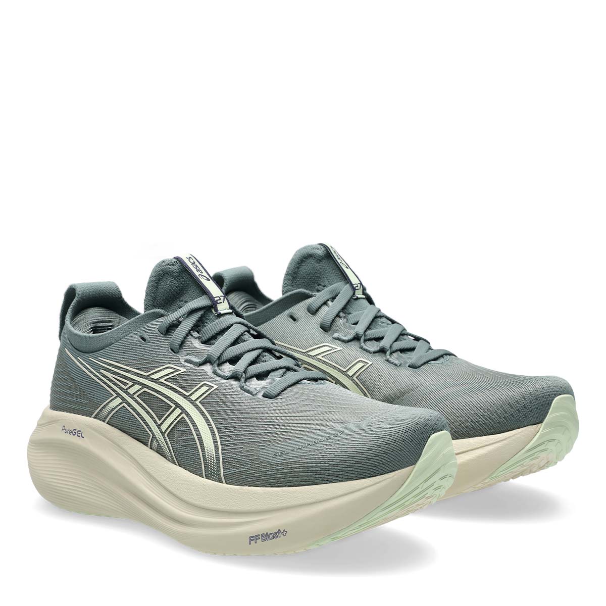 Asics Gel Nimbus 27 Women Monument Blue Whisper Green נעלי ריצה ג`ל נימבוס 27 נשים לנשים
