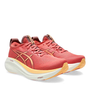 Asics Gel Nimbus 27 Women Dark Pink Clay Orange Glow נעלי ריצה ג`ל נימבוס 27 לנשים
