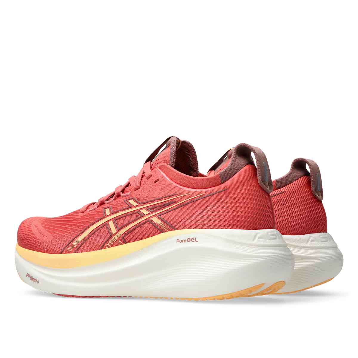 Asics Gel Nimbus 27 Women Dark Pink Clay Orange Glow נעלי ריצה ג`ל נימבוס 27 לנשים