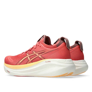 Asics Gel Nimbus 27 Women Dark Pink Clay Orange Glow נעלי ריצה ג`ל נימבוס 27 לנשים