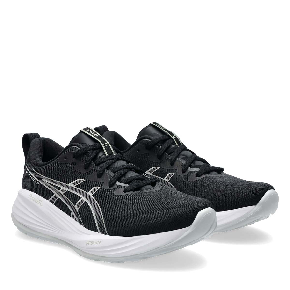 Asics Gel Cumulus 27 Women Black Concrete נעלי ריצה קומולוס 27 לנשים