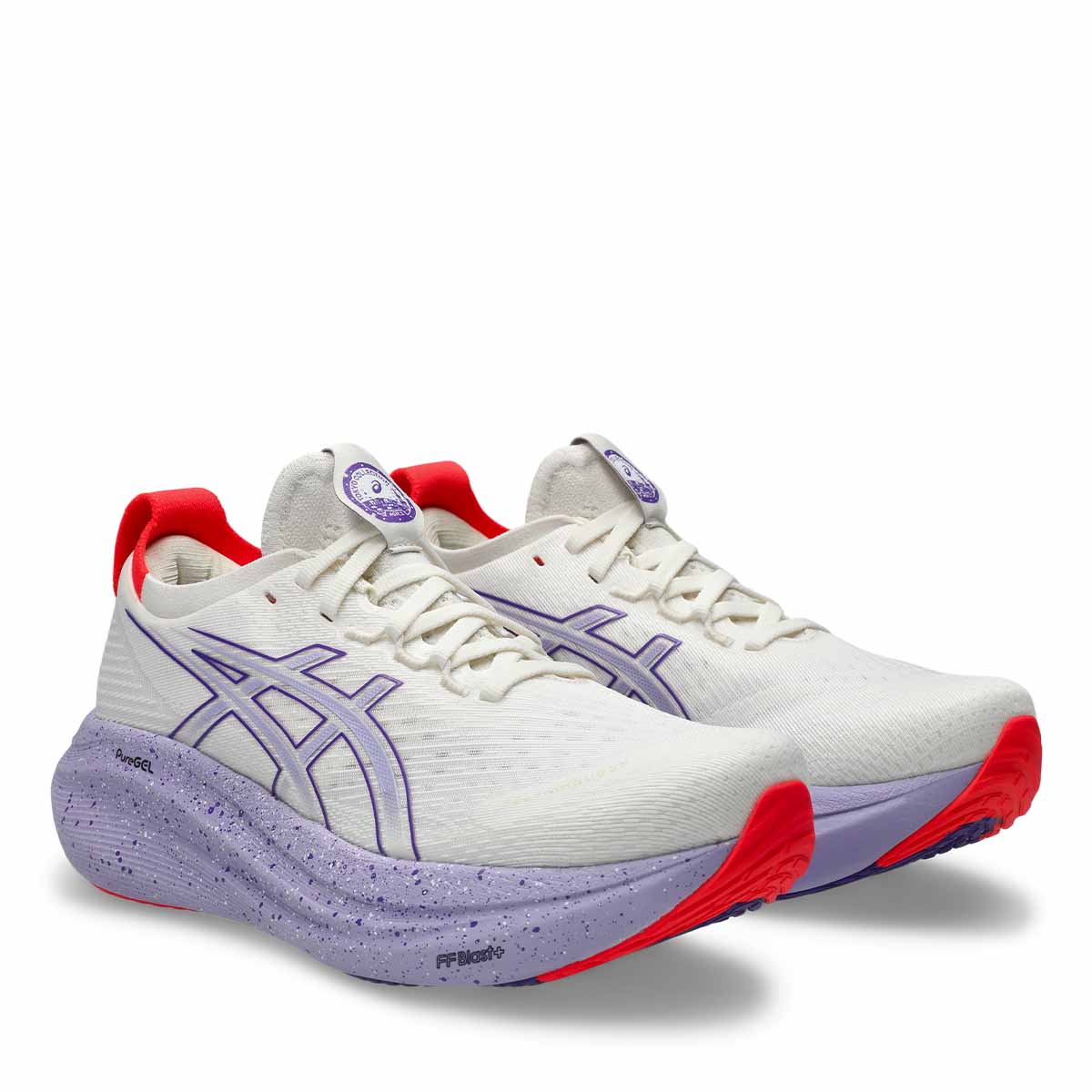 AsicsGel Nimbus 27 Tokyo Women Cream Edo Purple נעלי ריצה ג'ל נימבוס 27 טוקיו נשים