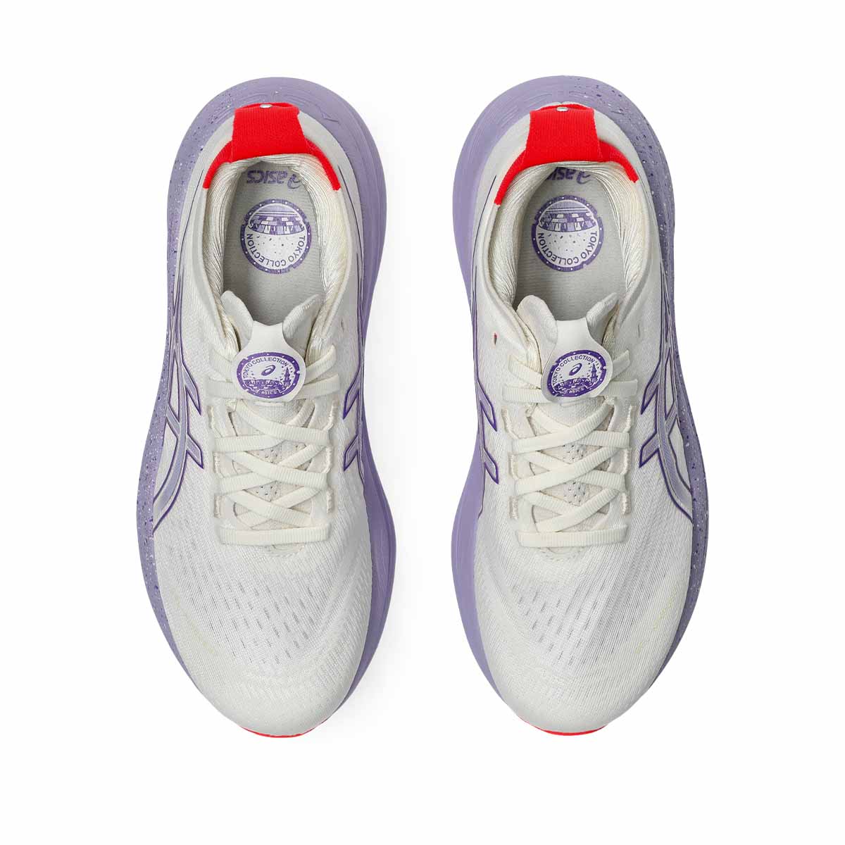 AsicsGel Nimbus 27 Tokyo Women Cream Edo Purple נעלי ריצה ג'ל נימבוס 27 טוקיו נשים