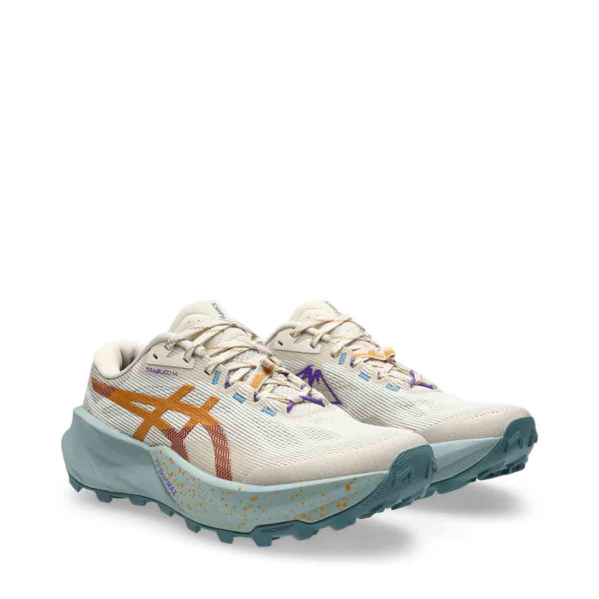 Asics Trabuco 14 Women Oatmeal Sandstorm נעלי ריצה לשטח לנשים