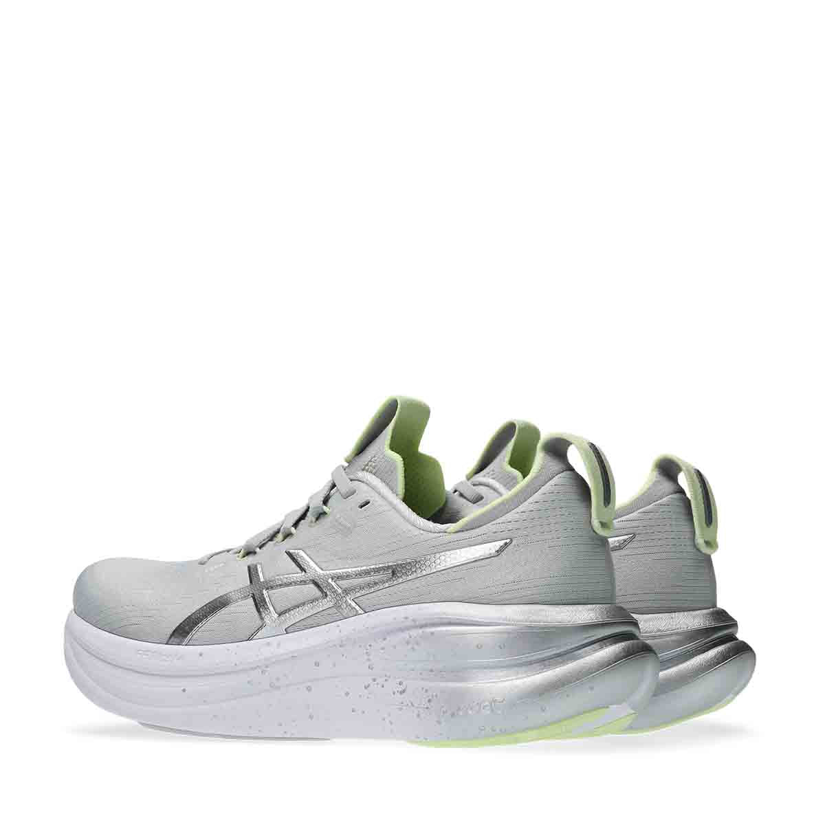 Asics Gel Nimbus 28 Platinum Women Platinum Glow Green נעלי ריצה לנשים