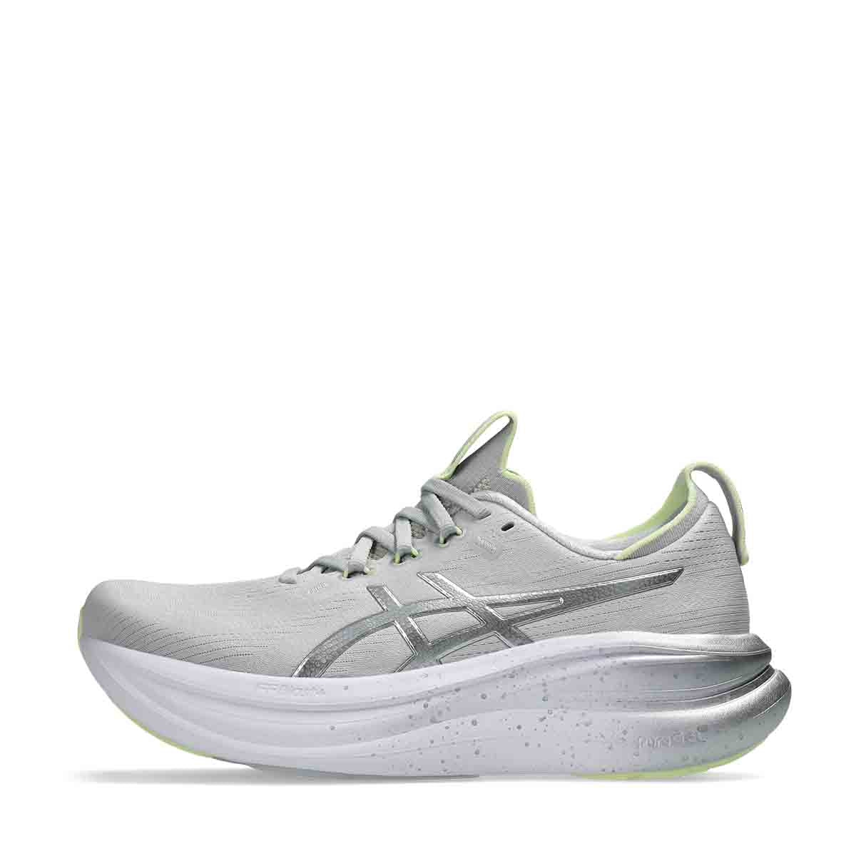 Asics Gel Nimbus 28 Platinum Women Platinum Glow Green נעלי ריצה לנשים