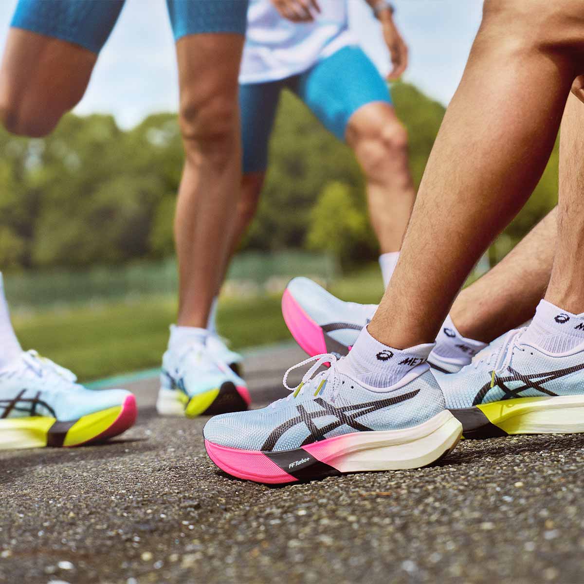 Asics Metaspeed Sky Paris Unisex Light Blue Black נעלי ריצה מטה ספיד סקיי פריז