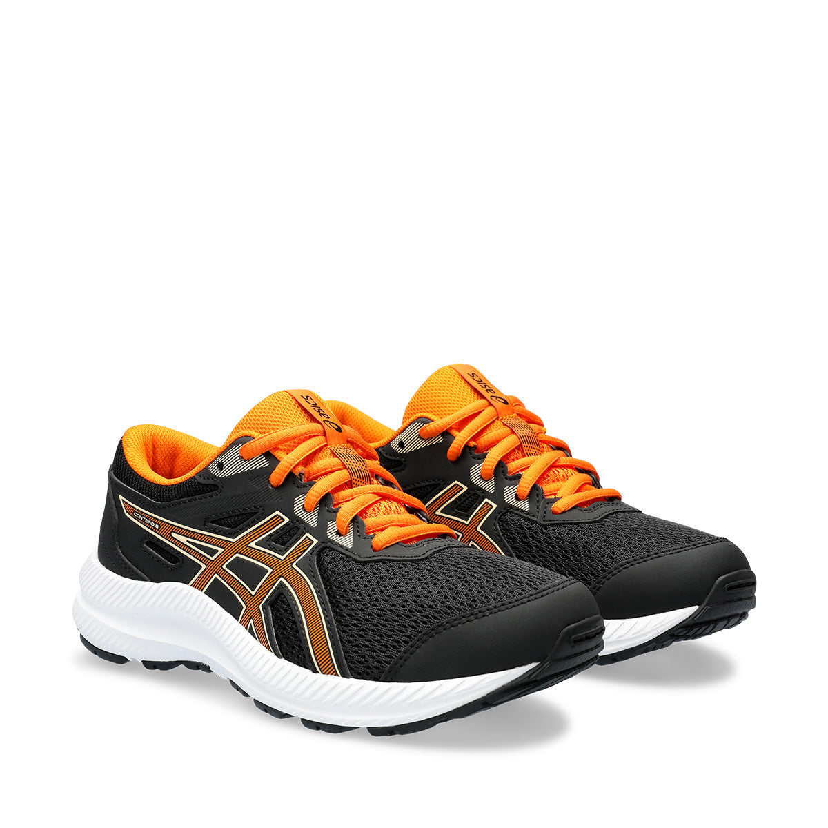 Asics Contend 8 GS Kids Black Bright Orange נעלי אסיקס ילדים