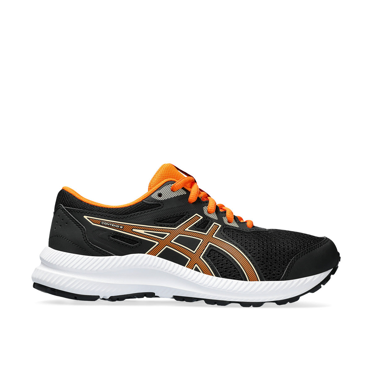 Asics Contend 8 GS Kids Black Bright Orange נעלי אסיקס ילדים
