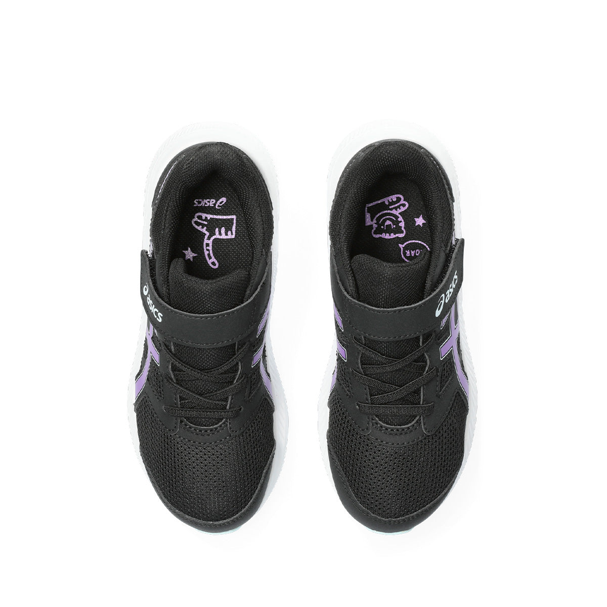 Asics Jolt 4 PS Kids Black Cyber Grape נעלי אסיקס לילדים