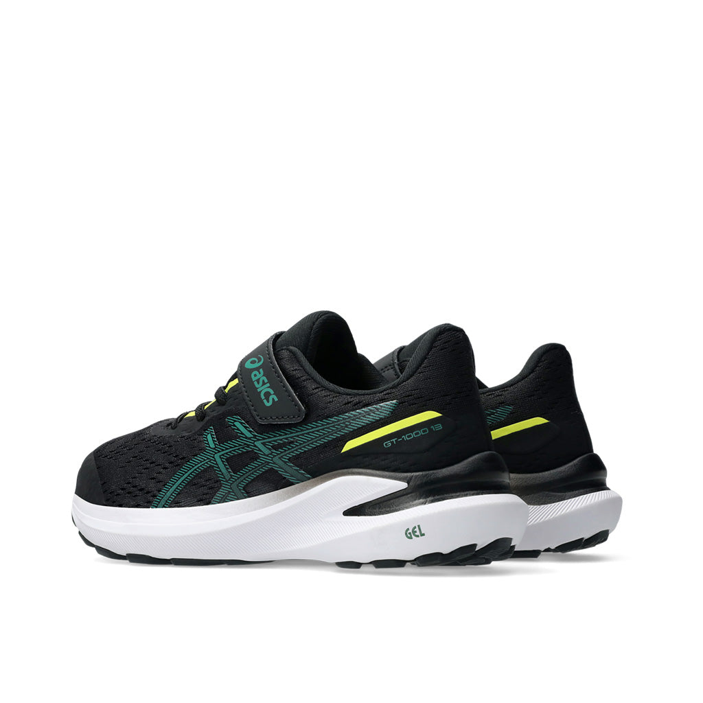 Asics GT 1000 13 PS Kids Black Jasper Green נעלי ריצה לילדים