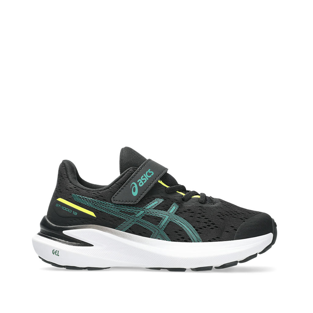Asics GT 1000 13 PS Kids Black Jasper Green נעלי ריצה לילדים
