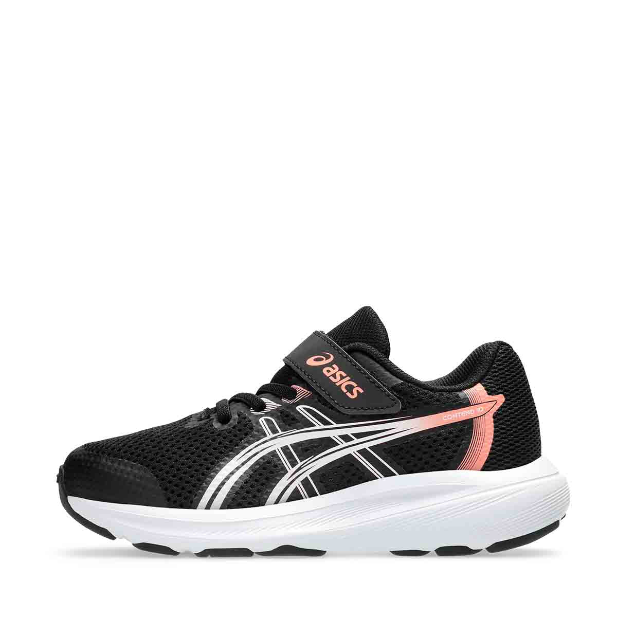 Asics Contend 10 PS Kids Black Sun Coral נעלי ריצה לילדים