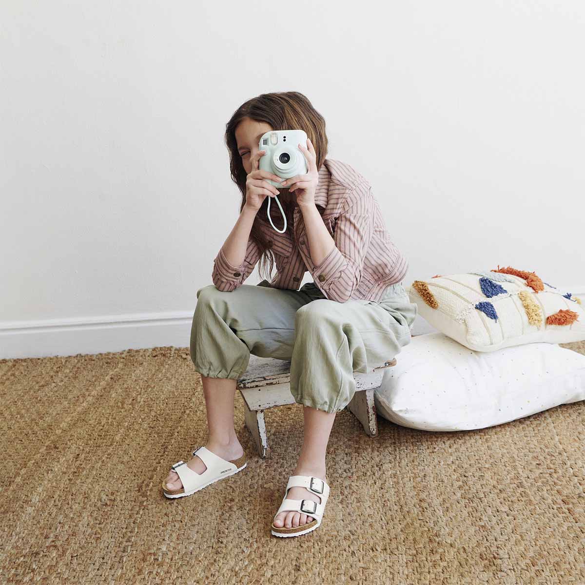 בירקנשטוק כפכפי ילדים אריזונה Birkenstock Arizona Kids BF White