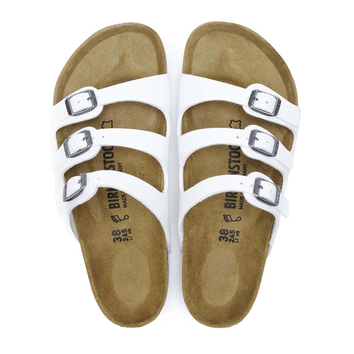 Birkenstock Florida BS White כפכפי בירקנשטוק פלורידה לבן לנשים