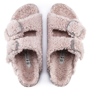 Birkenstock Arizona Big Buckle Platform Fur Rose כפכפי נשים בירקנשטוק