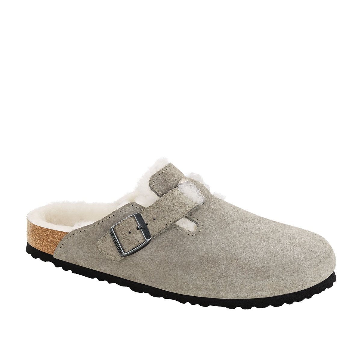 Birkenstock Boston Fell Stone Coin כפכפי בירקנשטוק בוסטון פרווה סטון