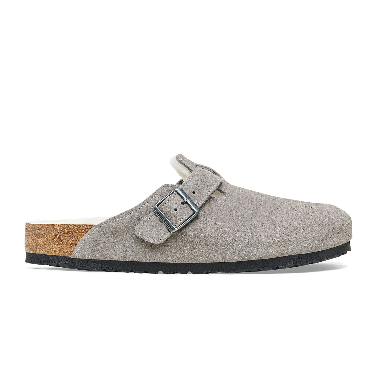 Birkenstock Boston Fell Stone Coin כפכפי בירקנשטוק בוסטון פרווה סטון
