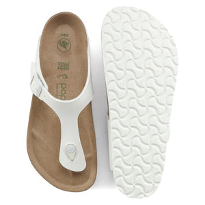 בירקנשטוק כפכפי נשים גיזה לבן Birkenstock Gizeh Grooved Platform White VEG